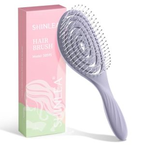 Spiral Detangle Hair Brush for All Hair Types – Purple