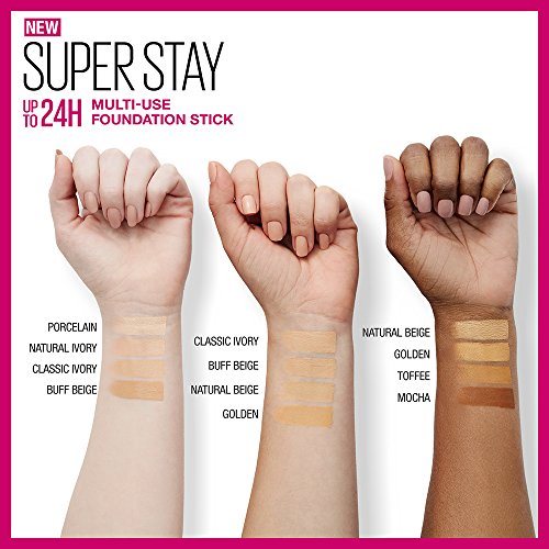 Maybelline Super Stay Foundation Stick in Natural Beige, 0.25 oz, Long-lasting Coverage - Image 5