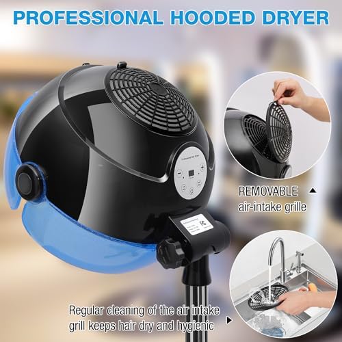 Professional Ionic Hooded Hair Dryer with Timer, HF-1127, 1800W Capacity - Image 4