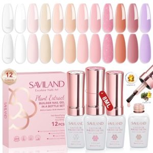 SAVILAND 12-Color Builder Nail Gel Set – Hard Gel for DIY
