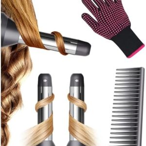 Dyson Supersonic Curling Wand Attachment Set with Protective Glove for Hair Styling