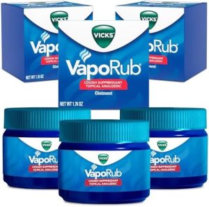 Vicks VapoRub Original Cough Suppressant Ointment 1.76oz Pack of 3