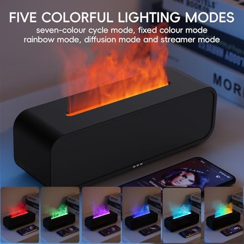 250ml Aromatherapy Diffuser with Flame Sound Effect and Remote Control for Relaxation - Image 3