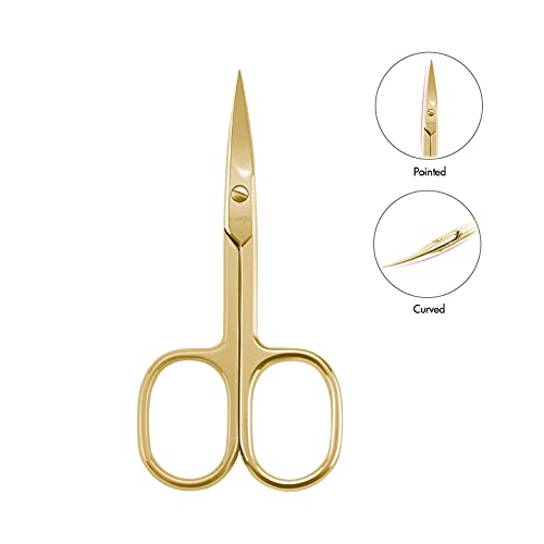 LIVINGO 3.5-Inch Gold Stainless Steel Nail Cutter Scissors for Precision Grooming - Image 3