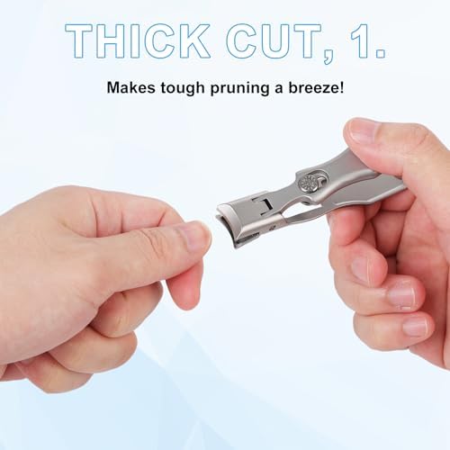 Super Sharp Stainless Steel Toenail Clippers for Thick Nails with Ergonomic Grip - Image 4