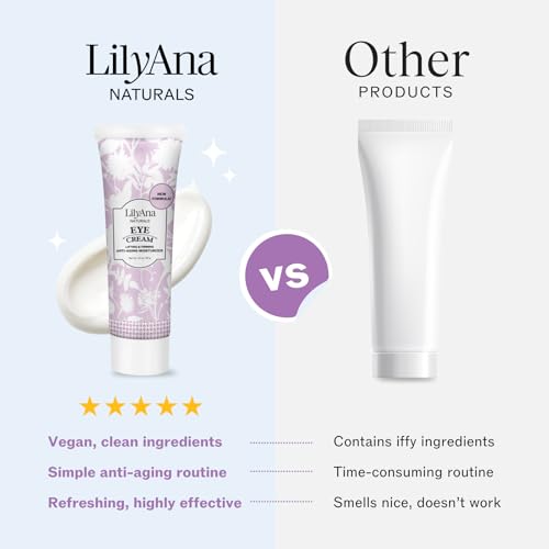 LilyAna Naturals Eye Cream 1.0 oz for Dark Circles Puffiness and Anti-Aging - Image 5