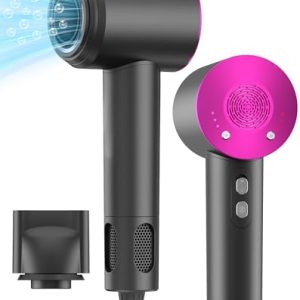 Ionic Hair Dryer with 150,000 RPM and 3 Heat and Speed Settings