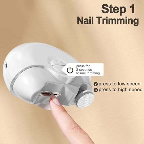 Upgraded 2 in 1 Electric Nail Clippers for Kids and Adults with Safety Features - Image 6