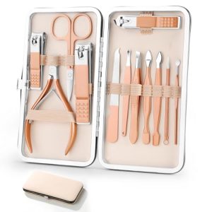12-in-1 Stainless Steel Manicure Set for Men and Women, Durable and Portable