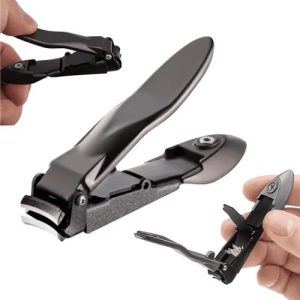 JELLICO Ultra Sharp Nail Clippers with Catcher and Protective Case for Easy Use