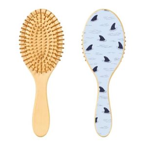 Ocean Sharks Wooden Detangler Brush for All Hair Types, Eco-Friendly Design