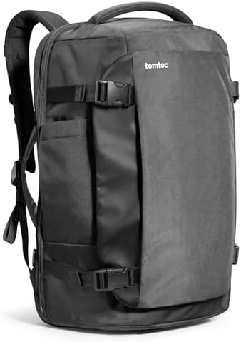40L Water-resistant Travel Backpack for 17.3-inch Laptop with Multiple Compartments