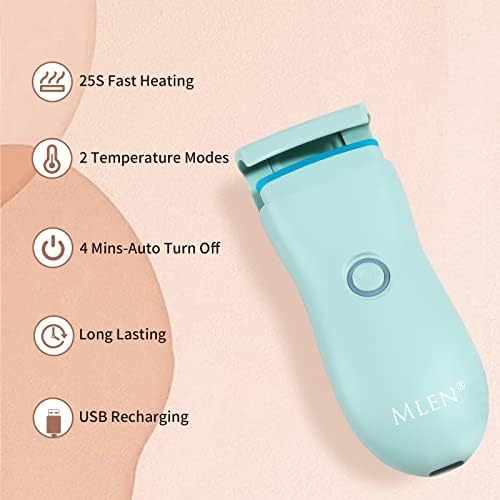 Mlen Mini Heated Eyelash Curler with USB Rechargeable Battery and 2 Temperature Modes - Image 6