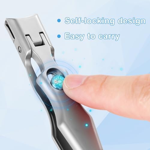 Super Sharp Stainless Steel Toenail Clippers for Thick Nails with Ergonomic Grip - Image 5
