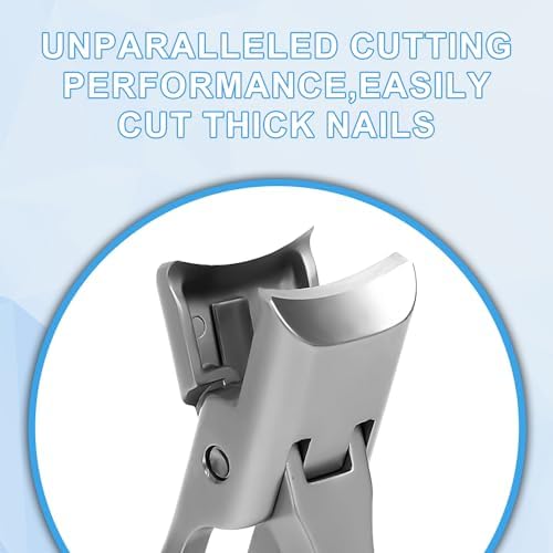 Super Sharp Stainless Steel Toenail Clippers for Thick Nails with Ergonomic Grip - Image 3
