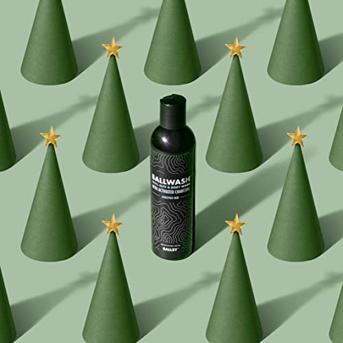 Ballsy Charcoal Body Wash for Men with Holiday Scent, 8 oz Bottle - Image 3