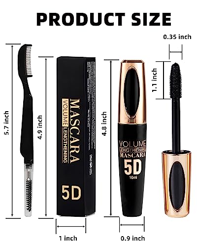 2Pcs Waterproof 5D Silk Fiber Mascara Set for Long-Lasting Eyelash Volume - Image 7