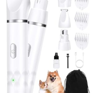 3-in-1 Small Dog Grooming Kit with Rechargeable Clippers and Trimmer for Easy Grooming