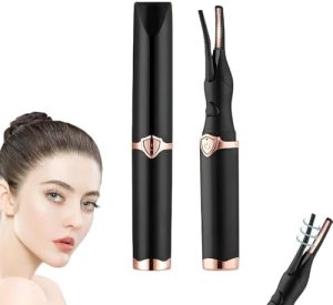 Portable 2-in-1 Heated Eyelash Curler with Quick Heating for Beautiful Lashes