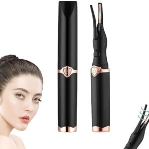 Portable 2-in-1 Heated Eyelash Curler with Quick Heating for Beautiful Lashes