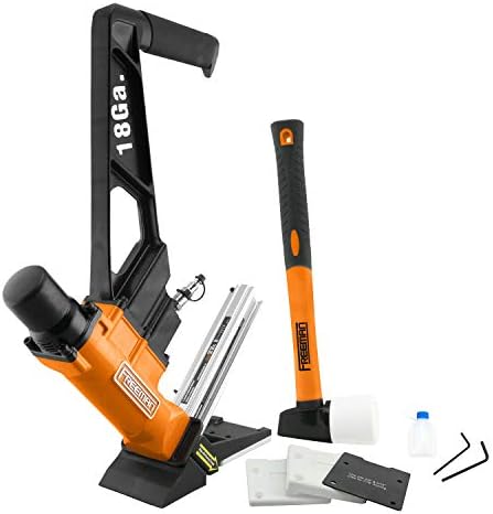 Freeman 18-Gauge Pneumatic Flooring Nailer Kit with Mallet and Plates Included