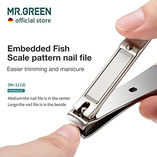 MR.GREEN Medium Red Stainless Steel Nail Clipper Set for Easy Grooming and Care - Image 6