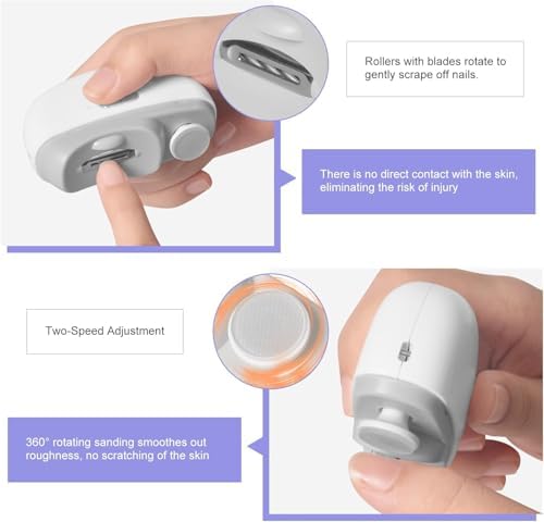 Upgraded 2 in 1 Electric Nail Clippers for Kids and Adults with Safety Features - Image 2