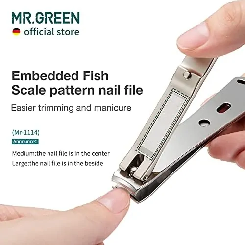 MR.GREEN Large Stainless Steel Nail Clippers with Curved Blades for Easy Trimming - Image 5