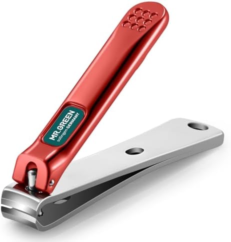 MR.GREEN Medium Red Stainless Steel Nail Clipper Set for Easy Grooming and Care