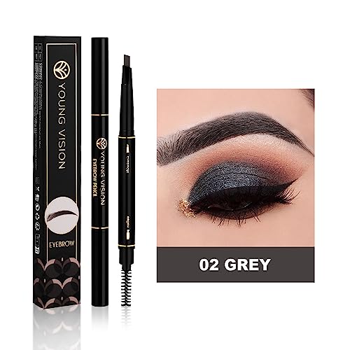 Retractable Eyebrow Definer Pencil 02 Grey for Professional Makeup, 0.05 oz - Image 2
