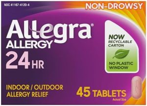 Allegra 24 Hour Non-Drowsy Allergy Relief Tablets 45 Count 180mg