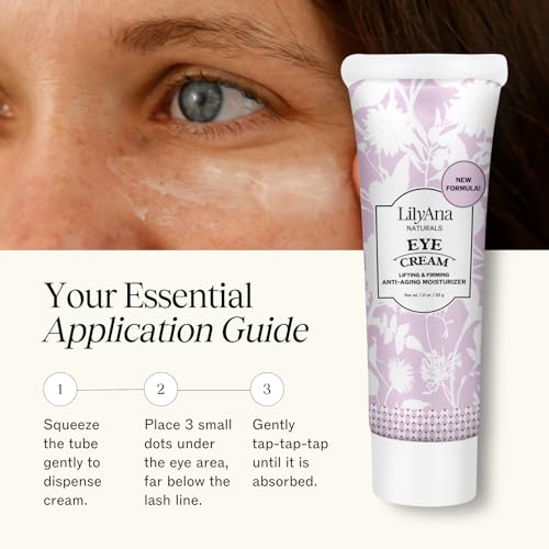 LilyAna Naturals Eye Cream 1.0 oz for Dark Circles Puffiness and Anti-Aging - Image 6