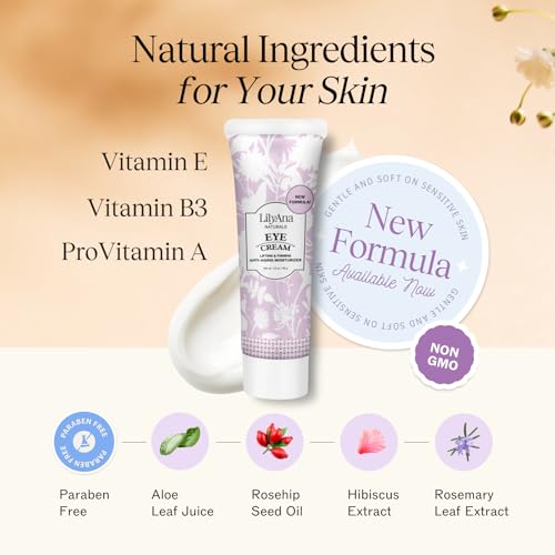LilyAna Naturals Eye Cream 1.0 oz for Dark Circles Puffiness and Anti-Aging - Image 4
