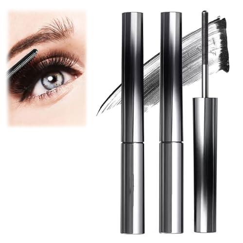 Vivavogue 2PCS Black Waterproof Iron Wand Mascara Set for Long-Lasting Wear
