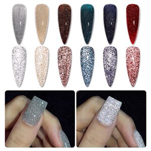 6-Color Glitter Gel Nail Polish Set for Christmas – UV/LED