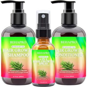 12 oz Hair Growth Shampoo and Conditioner Set with Heat Protectant