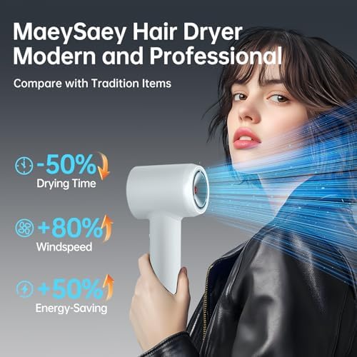Ionic 1400W Hair Dryer with 110,000 RPM, Lightweight Design and Quiet Operation - Image 4
