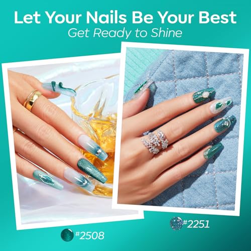 Modelones 6-Color Hema Free Cat Eye Gel Nail Polish Set, 10ml Each - Image 3