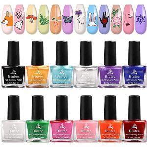 12-Color Nail Stamping Polish Kit for Art & Manicure
