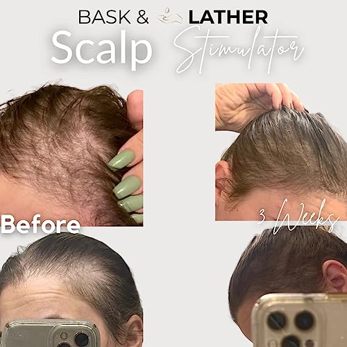 Bask & Lather Scalp Stimulator Hair Growth Oil, 4 Fl Oz for Healthy Hair - Image 4