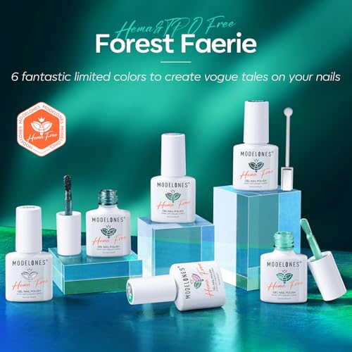 Modelones 6-Color Hema Free Cat Eye Gel Nail Polish Set, 10ml Each - Image 5
