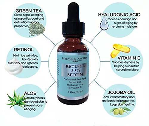 2.5% Retinol Serum with Hyaluronic Acid and Vitamin E, 30ml for Skin Care - Image 2