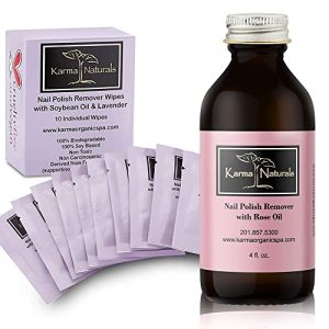 Karma Non-Toxic Vegan Nail Polish Remover Wipes and Oil 30 Count Pack