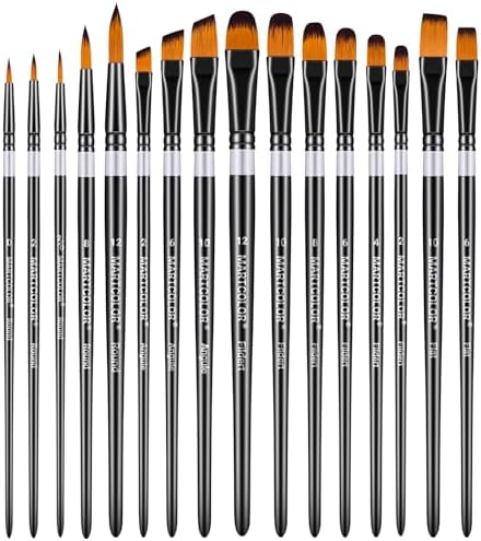 16-Piece Professional Artist Paint Brush Set for All Ages