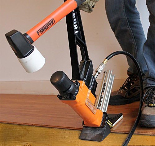 Freeman 18-Gauge Pneumatic Flooring Nailer Kit with Mallet and Plates Included - Image 7