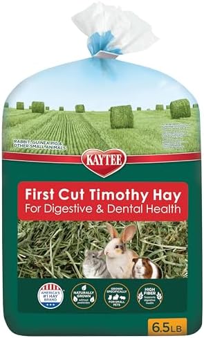 Kaytee 1st Cut Timothy Hay for Guinea Pigs and Rabbits, 6.5 lb Bag