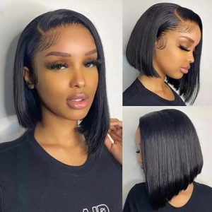 10 Inch Bob Wig with 200 Density and HD Lace Frontal for Natural Look