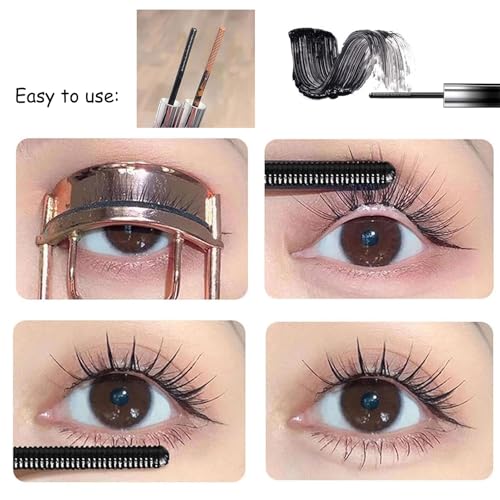 Vivavogue 2PCS Black Waterproof Iron Wand Mascara Set for Long-Lasting Wear - Image 7