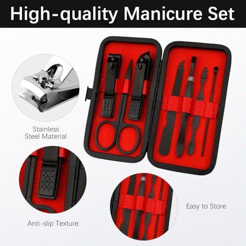 7-in-1 Stainless Steel Manicure Set for Men and Women, Durable and Compact Design - Image 3