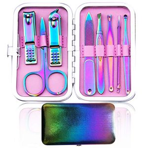 18-Piece Stainless Steel Manicure Kit with Elegant Travel Case for Nail Care